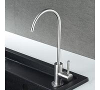 NBYGSC Filtered Tap for Kitchen Sink Swan Neck Single Cooling Handle Brushed Finish Pure Water Faucet with Swivel Funct