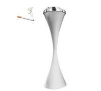 NBYGSC Floor Standing Ashtray w/Detachable Cigar Container Stainless Steel Cigarette Ash Tray Outdoor Self-Cleaning Ashs Holder w/Weighted Base(White)