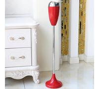 NBYGSC Floor Standing Ashtray w/Lid Adjustable 21.5" - 35" Cigarette Ash Tray Outdoor Stainless Steel Cigar Container Ashs Holder w/Weighted Base(Red)