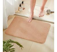 NBYGSC Fluffy Bathroom Rug Mat 32x20 Absorbent Thick Non Slip Microfiber Mats Quick Dry Machine Washable Bath Rug for Bathroom Floor Bathtub and Shower Beige