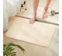 NBYGSC Fluffy Tufting Bathroom Rug Mat 36x24 Absorbent Thick Non Slip Microfiber Mats Quick Dry Machine Washable Bath Rug for Bathroom Floor Bathtub and Shower Cream