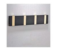 NBYGSC Fold Robe with 4 Hooks Adhesive Coat Rack Aluminum Wall Mounted Heavy Duty Hanger Hook, for Hanging Towel Scarves, Coats, Keys and More,Silver Gold