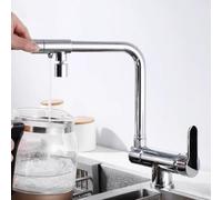 NBYGSC Folding Swivel Single Hole Brass Hot and Cold Purified Water 3 Way Filter Faucet for Kitchen Sink-Chrome