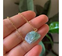 NBYGSC for Reiki Stone Raw Rock Crystal Necklaces Natural Amethysts Lapis Tourmaline Fluorite Pink Quartz Pendant Necklaces Stone Mineral Specimen (Size : Green Fluorite)