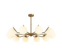 NBYGSC Frosted Glass Spherical Light， Ceiling Light Decorative Chandeliers Living Room Bedroom/6-Lights