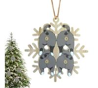 NBYGSC Funny Christmas Cat Butt Snowflake Sign - Cat Butt Snow Wood Ornament | Festival Seasonal Holiday Decoration for Door Wall Rearview Mirror Front Porch Backpack Keychain