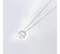 NBYGSC Glowing Moon Necklace Women Crystal Meniscus Full Moon Choker Water In The Moon Pendant