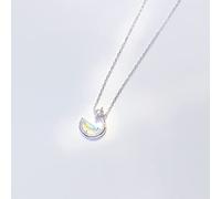 NBYGSC Glowing Moon Necklace Women Crystal Meniscus Full Moon Choker Water In The Moon Pendant