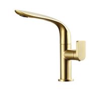 NBYGSC Gold Bathroom Sink Tap Rotating Single Handle Mixer Hot & Cold Water - Stylish One Hole Basin Faucet for Bathrooms