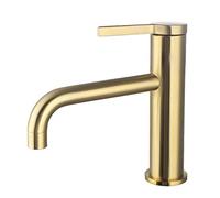 NBYGSC Gold Kitchen Faucet Brass Mixer Tap with Single Lever Hot Cold Adjustable Ceramic Valves for Bathroom Basin Sink Restaurant & Hotel Use