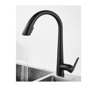 NBYGSC Gunmetal Grey Pull-out Kitchen Faucet Hot Cold Water, Swivel Telescopic, 60CM Length, Black White Bathroom Sink Mixer, & Stylish