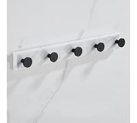 NBYGSC Hanger Light Luxury Marble Mounted Row Wall Hooks Rack for Bathroom, Bedroom, Entryway Coat Hook Rail