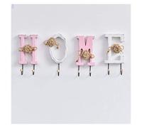 NBYGSC Hangers Hooks Mounted European Style Wooden Wall Hanging Porch Creative Letter Decoration Hook Coat Rack