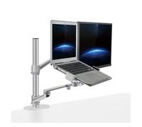 NBYGSC Height Adjustable Desk Dual Arm 17-32" Monitor Stand + 12-17" Laptop Stand(OLL-3L-S)