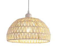 NBYGSC Hemp Rope Pendant Light Hand-Woven Café Chandelier Southeast Asian Restaurant Corridor Decoration Lighting Base Height Adjustable Hanging Lamp Fixture For Kitchen Island Dining Table Bar