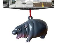 NBYGSC Hippo Ornaments for Christmas Tree | Hippo Christmas Decorations - Cute Resin Figurine Decorations for Window Doors Living Room Mirrors Home Car