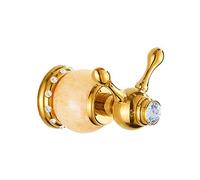 NBYGSC Hooks Double Robe Brass European Style Coat Rack Wall Mounted Towel Heavy Duty Hanger Hook for Hanging Scarves, Coats, Keys and More, Screw Installation,Sapphire