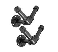 NBYGSC Hooks,Wall Hangers,MultipurposeHooksCast Iron Industrial Pipe Pair of Heavy Duty Double Coat Wall Mounted Furniture Black Classic Umbrellas Bag Organizer Hooks For Hallway Cloak