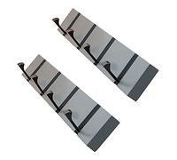 NBYGSC Hooks,Wall Hangers,MultipurposeHooksCoat Wall Mounted Coat Hooks Rack Swivel Key Holder Storage Hanger Hat Pack Jacket Towel in Hallway Entryway for Girl Boy 40cm 2 Packs, Gray