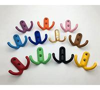 NBYGSC Hooks,Wall Hangers,MultipurposeHooksColorful Wall Kids Bathroom Boy Girl Coat Hangers Hook Mounted on Wood Small Metal Door Kitchen Nursery Hooks for Hanging Key Bag Towel Set of 11