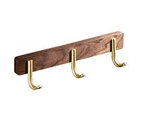 NBYGSC Hooks Wall Mounted,Entryway Coat Wood Hat Hanger Rack Aluminum Hook for Robe and Clothes