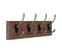 NBYGSC Hooks Wall Mounted Rack,Wall Coat Rack Hooks,Coat Hat Hanger Hooks,4-Hook Rail for Robe and Clothes