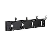 NBYGSC Hooks Wall Rack Hooks,Wall Mounted Coat Rack,Coat Hat Hanger Hooks,4-Hook Rail for Robe and Clothes