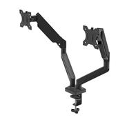 NBYGSC Hovering Telescopic Arm Stand 13-32 Inch Support Base Dual Screen Gas Spring Monitor Stand(Arms Black)