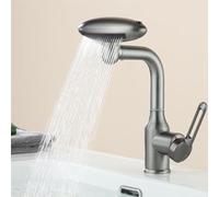 NBYGSC in Waterfall Faucet Stainless Steel 360° Swivel Sink Mixer Single Handle Tap Gray Finish Easy Installation Stylish Kitchen Upgrade