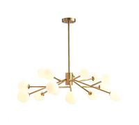 NBYGSC Industry Sputnik Chandelier,Bedroom G9 Molecular Chandeliers,Lights Gold Hanging Lamp Glass Globe Loft Living Room Pendant Light,Electroplating Smoke Grey Lampshade.,18Lights