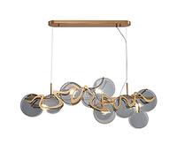 NBYGSC Industry Sputnik Chandelier, Chandelier,Adjustable Living Room During Lighting Indoor Ceiling Light Decoration for Bedroom Lounge Kitchen Bar,Smoke Gray,105X40Cm