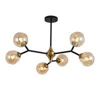NBYGSC Industry Sputnik Chandelier,Chandelier,Brass Mid Century Ceiling Light,Glass Shade Retro Pendant Light Large Chandeliers for Kitchen Dining Room Bedroom Hallway Home,Smoke Gray,20-Light