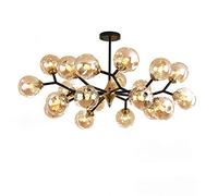 NBYGSC Industry Sputnik Chandelier,Chandelier,Brass Mid Century Ceiling Light,Glass Shade Retro Pendant Light Large Chandeliers for Kitchen Dining Room Bedroom Hallway Home,Smoke Gray,20-Light
