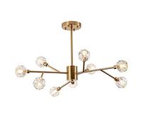 NBYGSC Industry Sputnik Chandelier,Chandeliers Lighting Fixture,G9 Crystal Metal Hanging Light Fixture for Bedroom Living Room,Molecule Pendant Lights,15 Lights,X75Cm