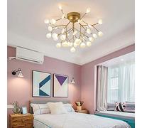 NBYGSC Industry Sputnik Chandelier,Creative Firefly Chandelier,Nordic Twigs Ceiling Light Branch During Light Fixture,G4 Indoor Chandeliers for Dining Room Living Room Bedroom,Warm White,6
