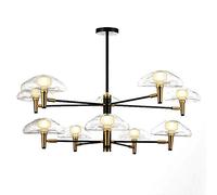 NBYGSC Industry Sputnik Chandelier, Farmhouse Chandeliers for Dining Room, Home Industrial Semi-Flush Mount Pendant Fixture,12-Lights,105X75Cm