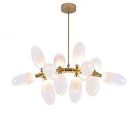 NBYGSC Industry Sputnik Chandelier，G4 Post-Ceiling Light, Glass Shades Large Chandeliers,Fancy Living Room Chandelier,Creativity Grape Shape Pendant Light Entryway Lamp,Gold,27-Light