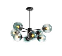 NBYGSC Industry Sputnik Chandelier, Handblown Glass Globe Black Dubranch Ceiling Fixture for Living Room Bedroom/Black and Glass/16T
