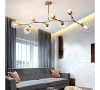 NBYGSC Industry Sputnik Chandelier,Molecular Structure Chandeliers,Artistic During Light Ceiling Light Fixture for Hallway Living Room Dinning Restaurant During Lamp Glass Lighting,a,5 Head