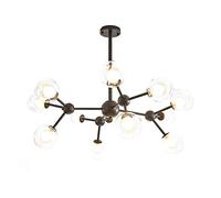 NBYGSC Industry Sputnik Chandelier,Vintage During Light for Bedroom Living Room Dining Room Homes Ceiling Light Lamps Industrial Flush Mount Light Fixture,Black,15 Head