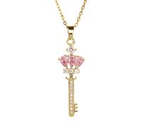 NBYGSC Key Necklace For Women, Heart Key Zircon Pendant Necklace, Key Necklaces For Women, Lock and Key Necklace, Skeleton Key Necklace, Heart Key Necklace, Key Gold Necklace, The Giving Keys
