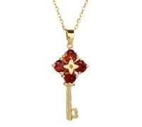NBYGSC Key Necklace For Women, Heart Key Zircon Pendant Necklace, Key Necklaces For Women, Lock and Key Necklace, Skeleton Key Necklace, Heart Key Necklace, Key Gold Necklace, The Giving Keys