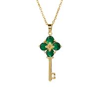 NBYGSC Key Necklace For Women, Heart Key Zircon Pendant Necklace, Key Necklaces For Women, Lock and Key Necklace, Skeleton Key Necklace, Heart Key Necklace, Key Gold Necklace, The Giving Keys
