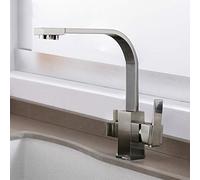 NBYGSC Kitchen Fauce with Pull Down Sprayer, Kitchen Sink Faucets 304 Stainless Steel Single Handle Single Hole Faucet for Farmhouse RV Bar Laundry Sinks,Brushed Nickel