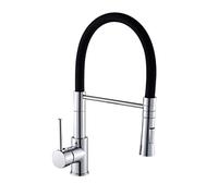 NBYGSC Kitchen Faucet with LED Brass Single Handle Pull Down Mixer Deck Mounted Aerator for Home Restaurant & Stylish Chrome Finish