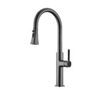 NBYGSC Kitchen Faucets Pull Down Sprayer, Bar Sink Faucet Hole, Single Handle with Magnetic Docking Spray Head (Chrome)
