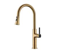 NBYGSC Kitchen Faucets Pull Down Sprayer, Bar Sink Faucet Hole, Single Handle with Magnetic Docking Spray Head (Chrome)