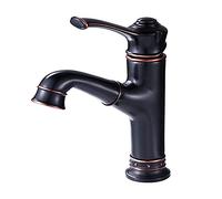 NBYGSC Kitchen Pull out Mixer Copper Black Sink Hot and Cold Water Tap Handle Single Hole Above Counter Basin Dual Control Bathroom Rotation Faucet Interesting LIF