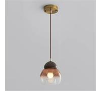 NBYGSC Lámpara de Peine Retro Artística en Madera con Capucha Graduada para Cocina o Sala de Estar con Conector (Color Canoa)