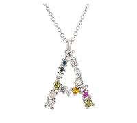 NBYGSC Letter S Initial Letter P L Pendant Long Chain Necklace Nightmare Christmas Eve Lucky Crystal Jewelry (Size : A)